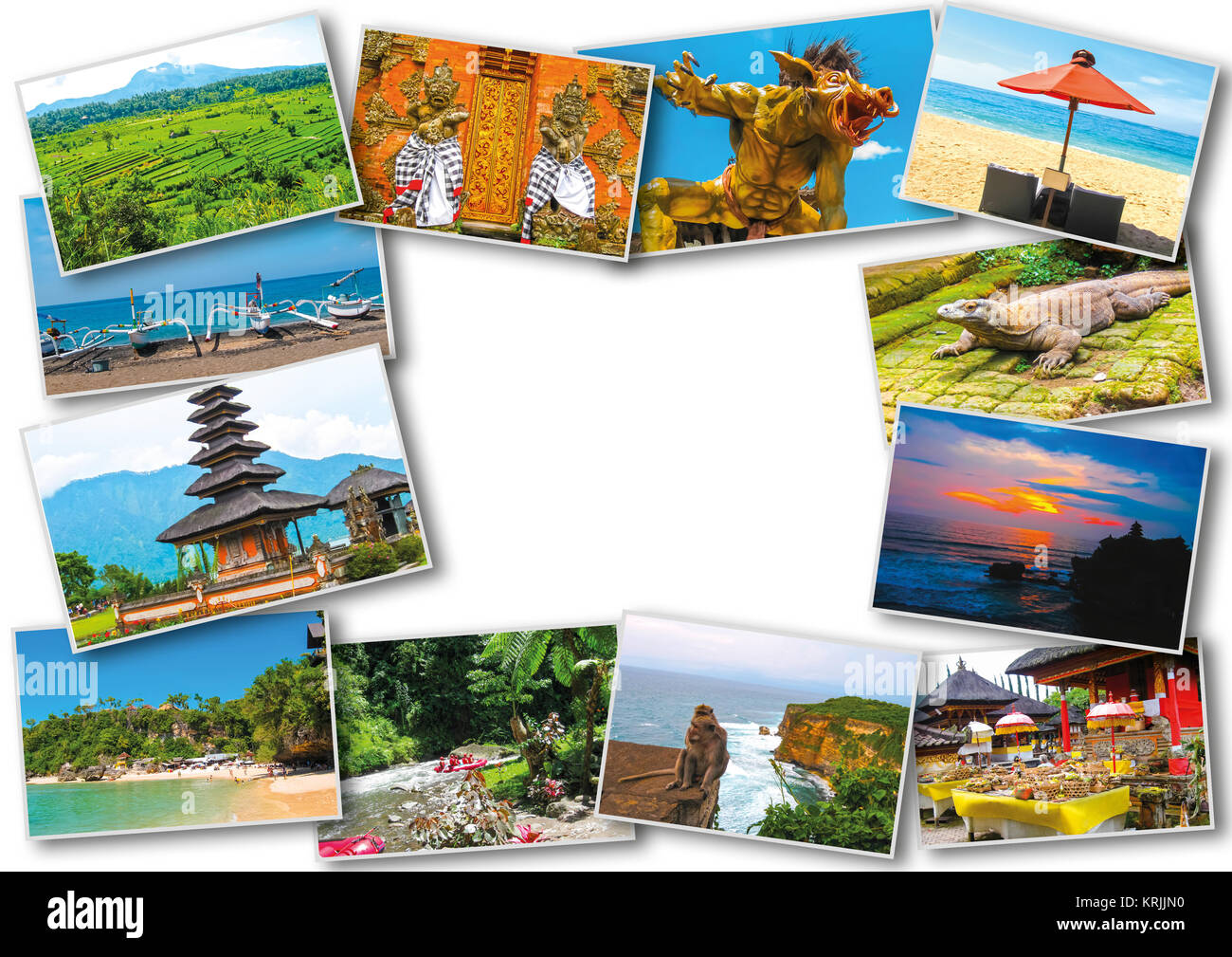 Définir à partir d'images avec des vues de l'île de Bali Banque D'Images