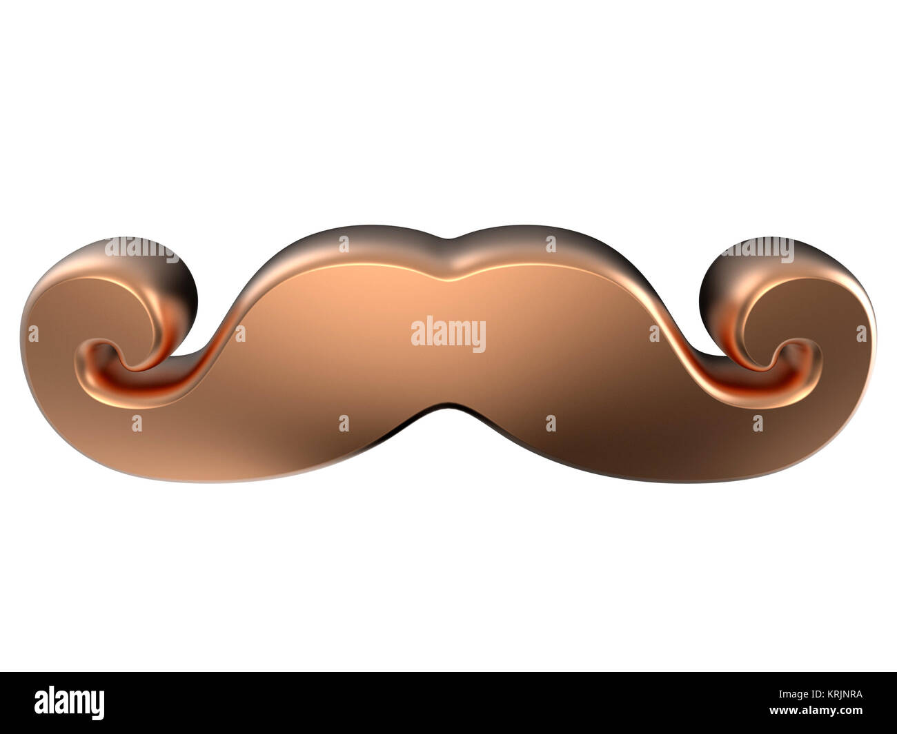 Moustache de bronze. 3D Banque D'Images