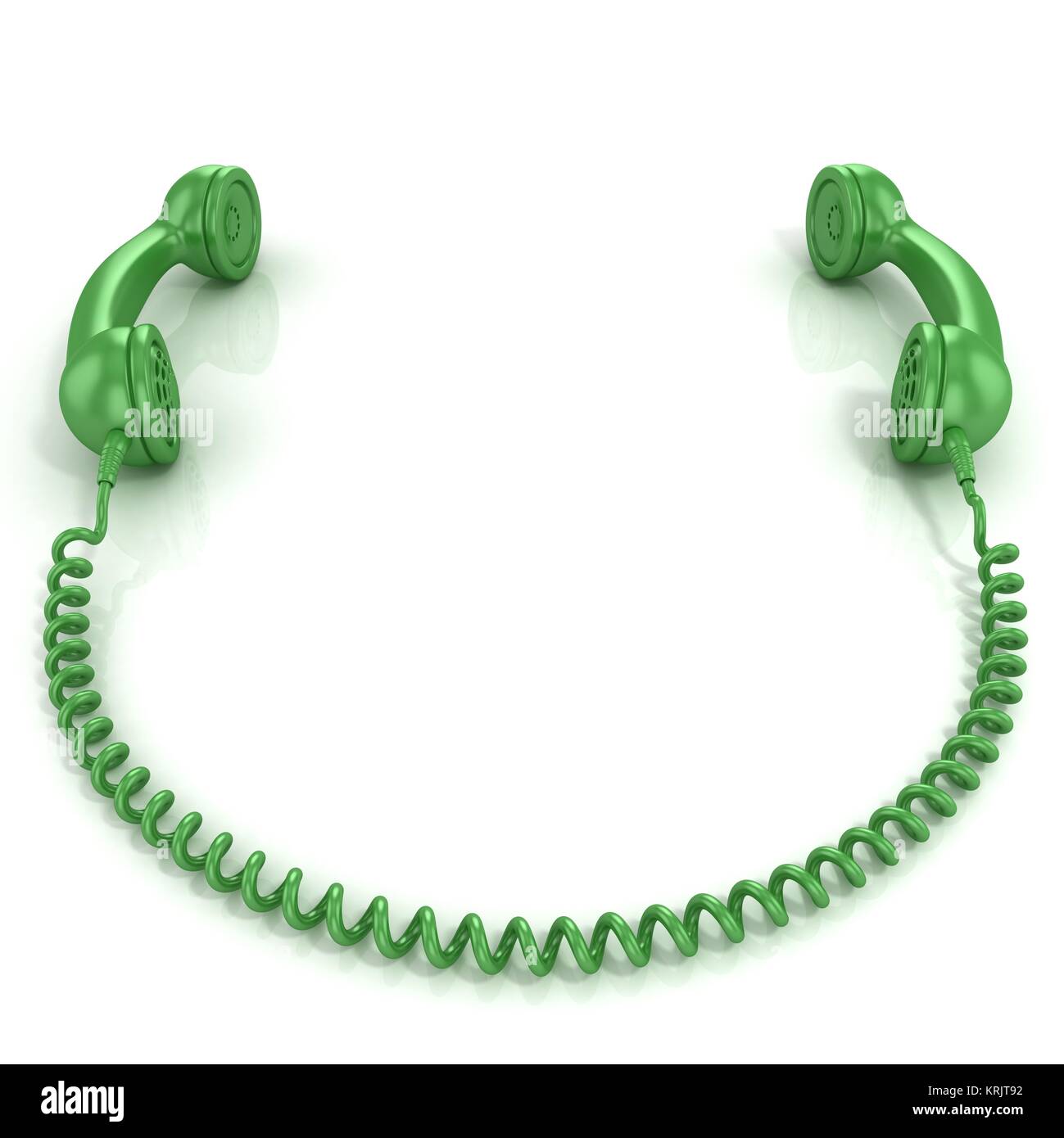 Old Fashion vert combinés de téléphone connecté Banque D'Images