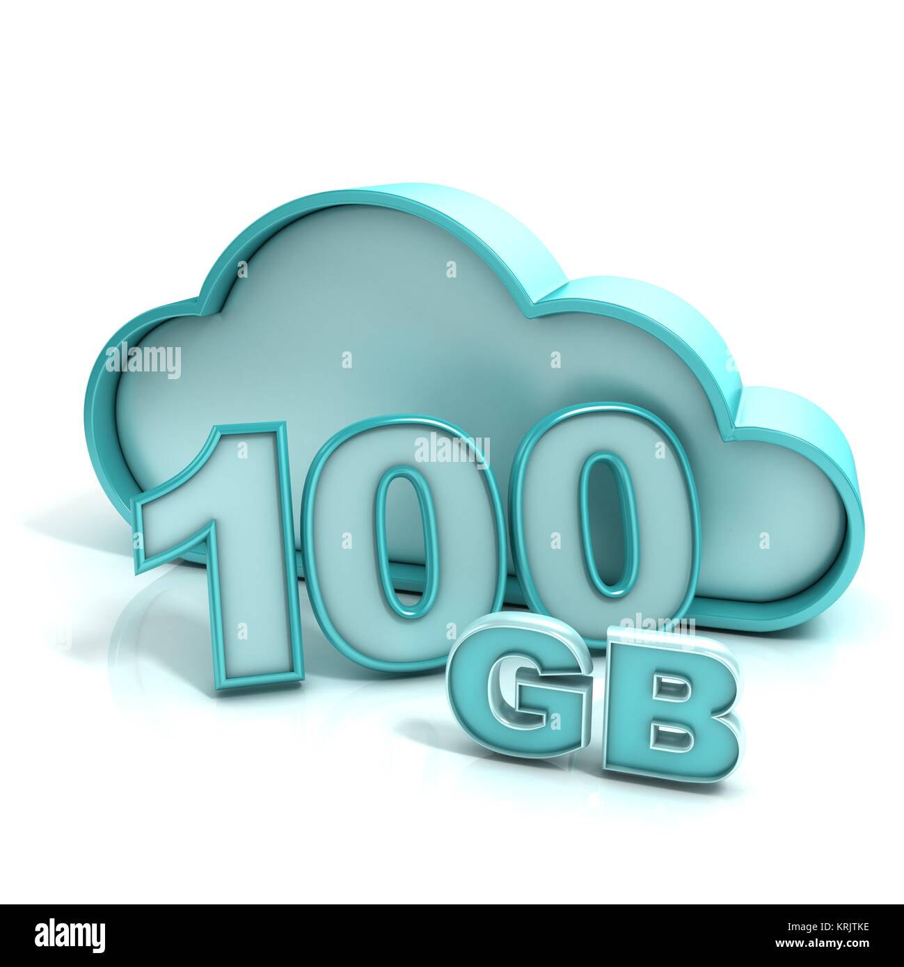 Cloud computing et base de données. Capacité de 100 Go Banque D'Images