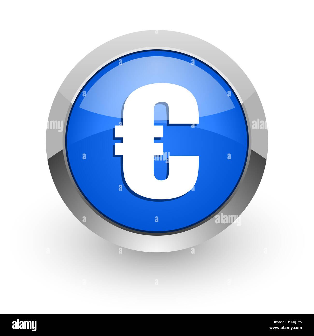 L'icône web brillant bleu Banque D'Images