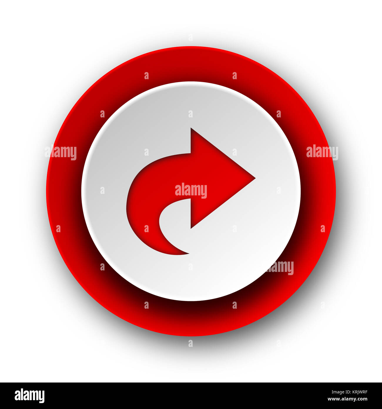 L'icône suivante web moderne rouge sur fond blanc Banque D'Images