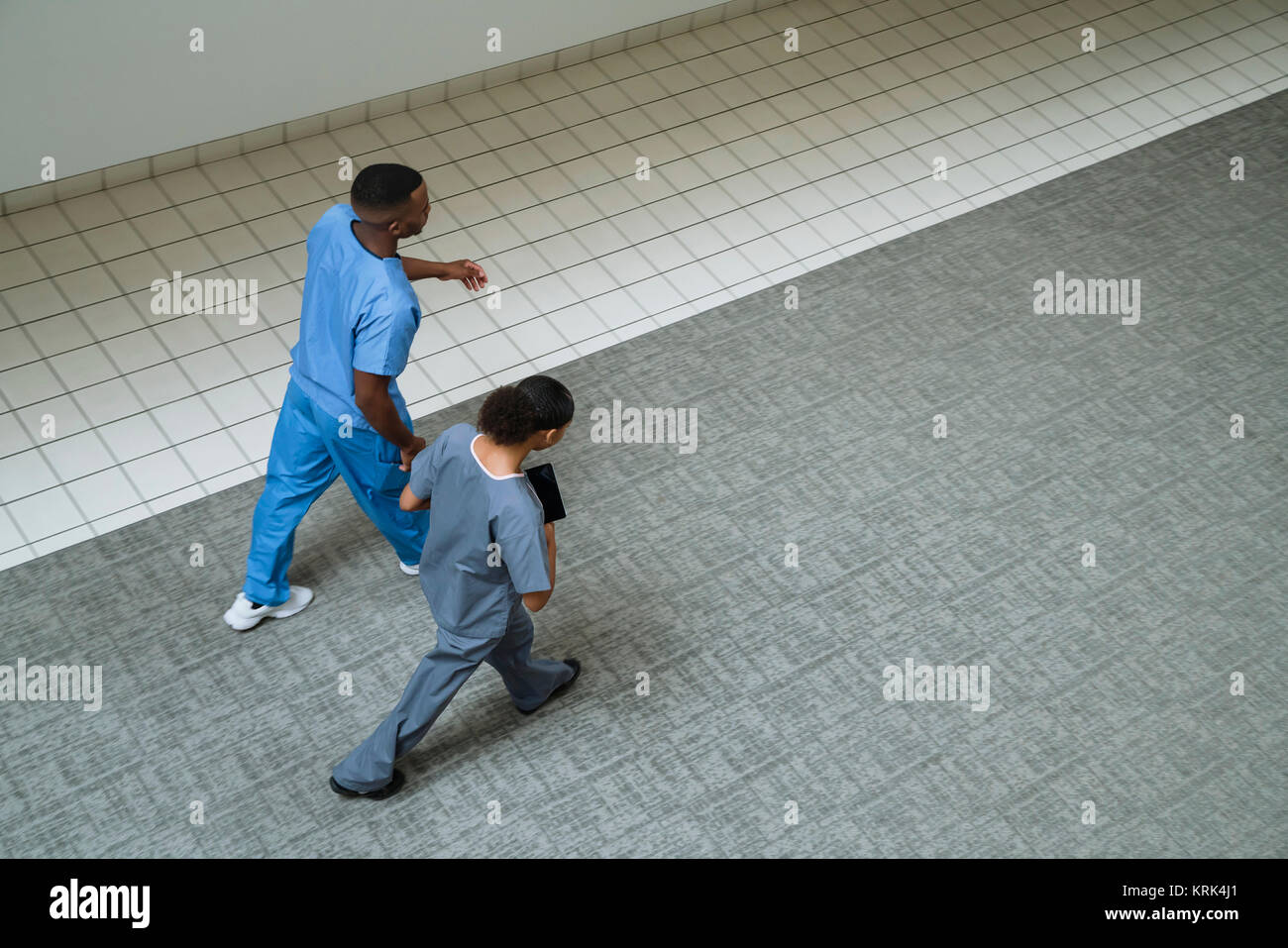 Balades dans le hall d'infirmières Banque D'Images