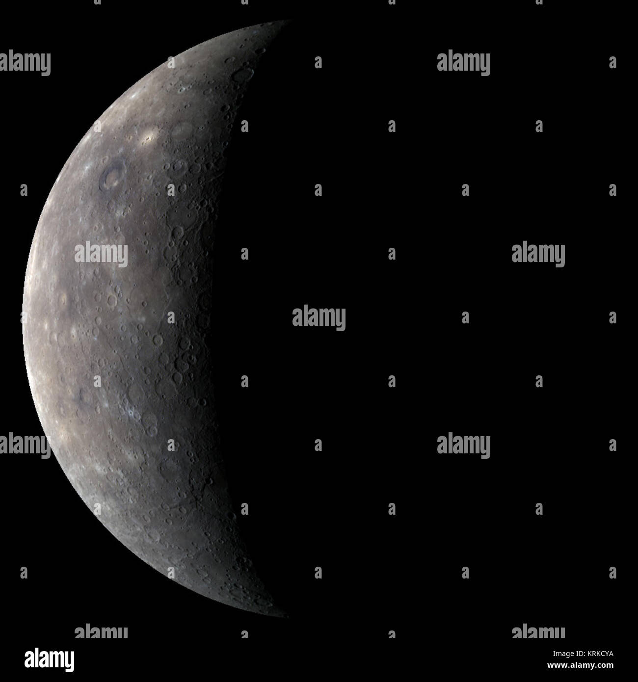 Un affichage couleur de la planète la plus interne du système solaire Banque D'Images