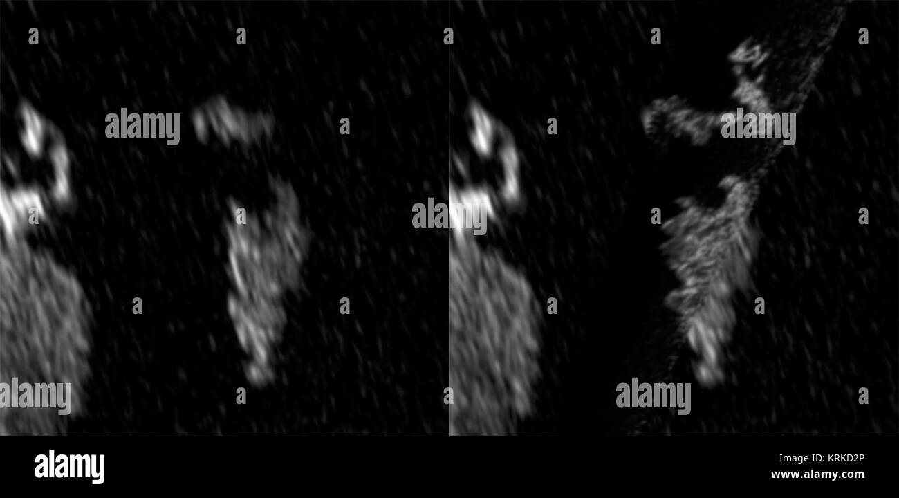 Fonction lumineuse apparaît dans Titan's Kraken Mare Banque D'Images