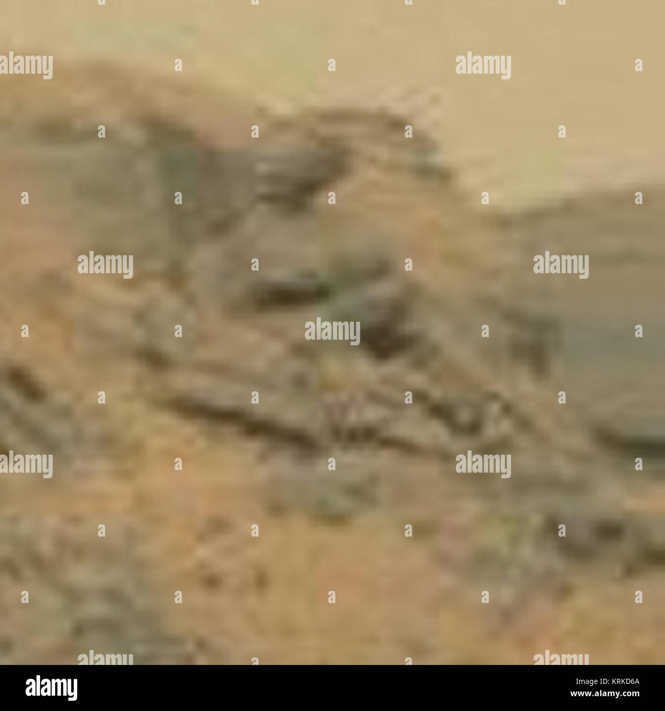 NASA-MarsCuriosityRover CropEnlarge--20141007 Banque D'Images