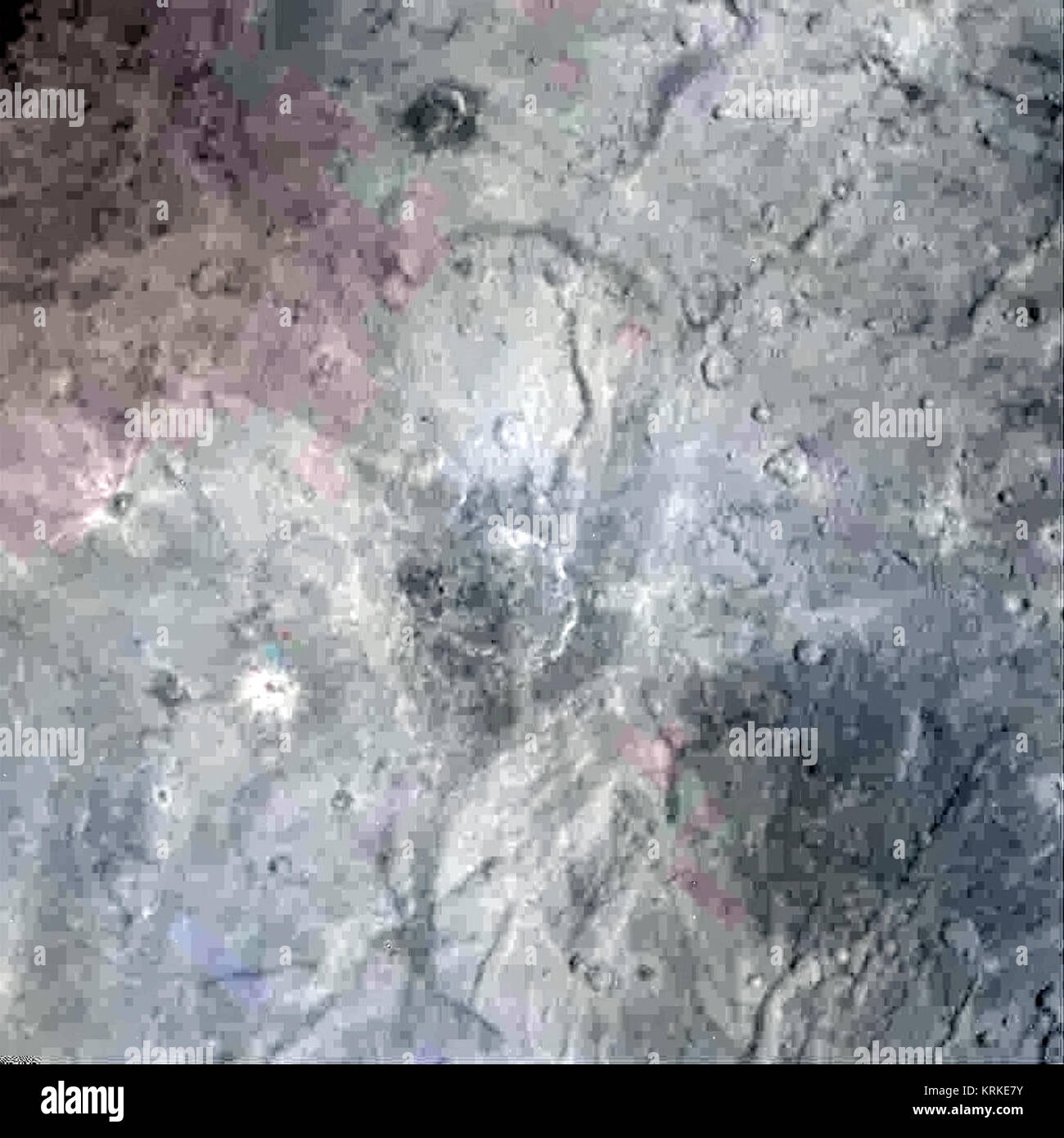 Ripley cratère dans la couleur améliorée Banque D'Images