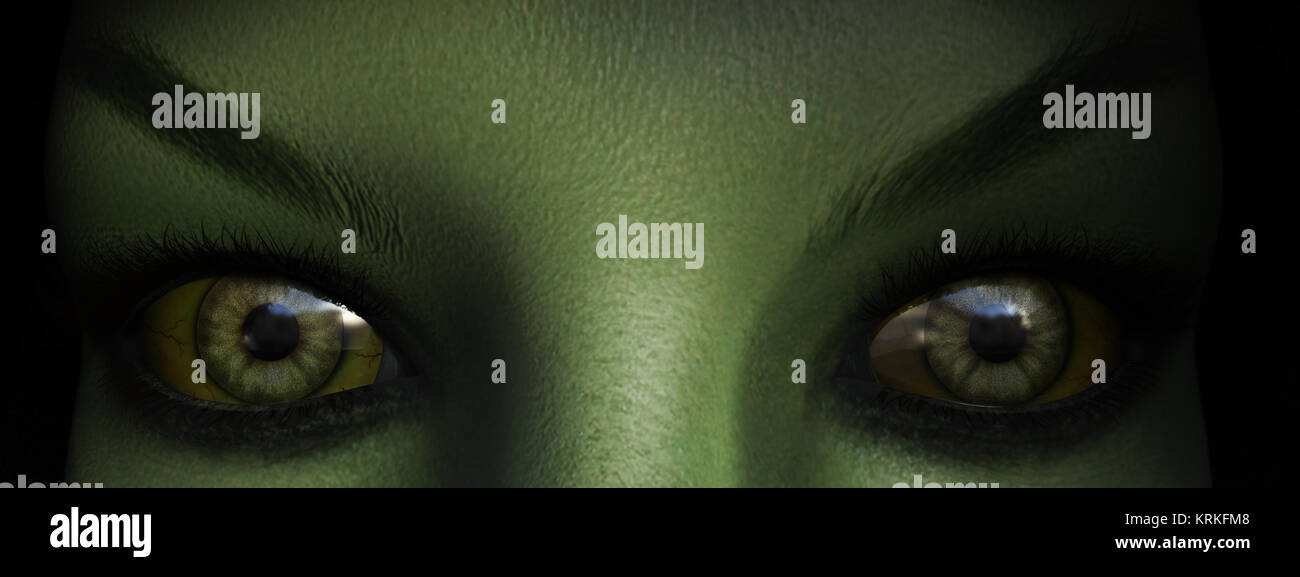 Le rendu 3D des yeux. Banque D'Images