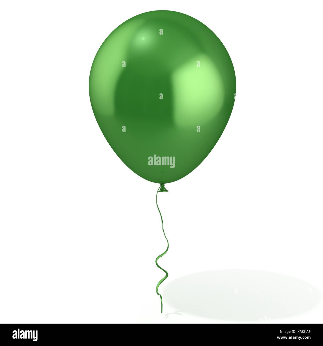 Ballon Vert avec ruban Banque D'Images