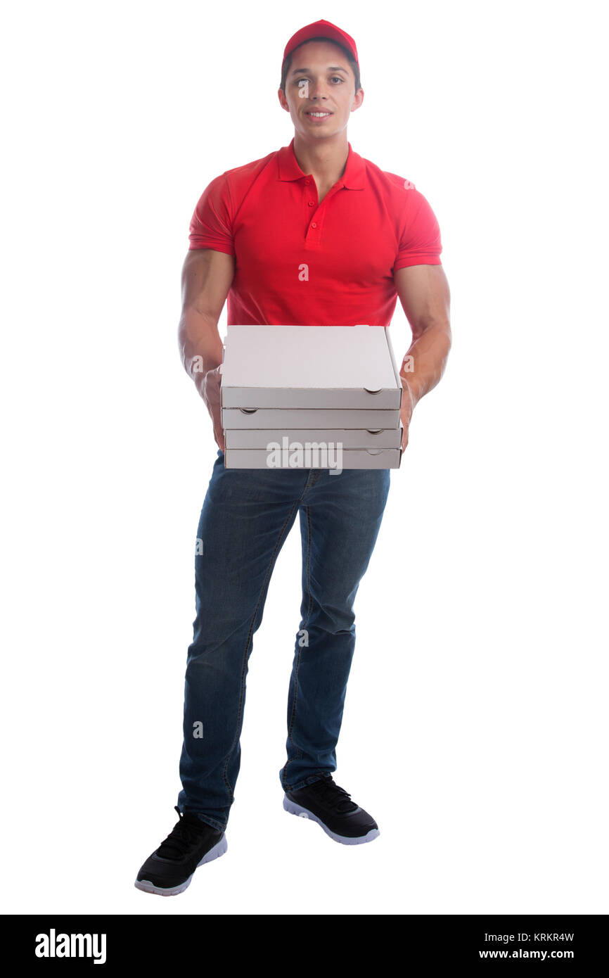 Pizzabote livrer commander une pizza commander professional full cut Banque D'Images