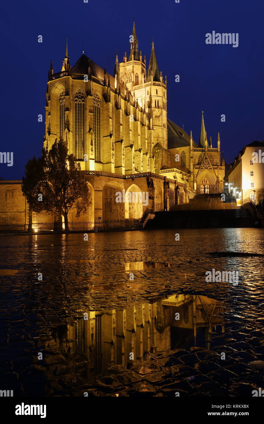 la cathédrale d'erfurt en thuringe Banque D'Images