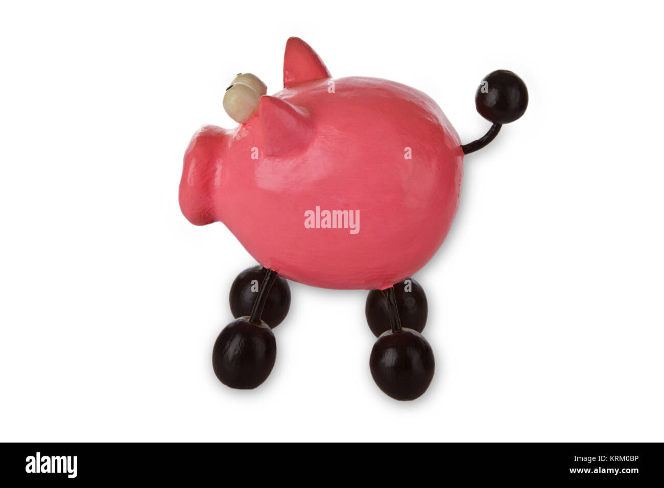 Figur eines Schweines freigestellt auf weissem Hintergrund Banque D'Images