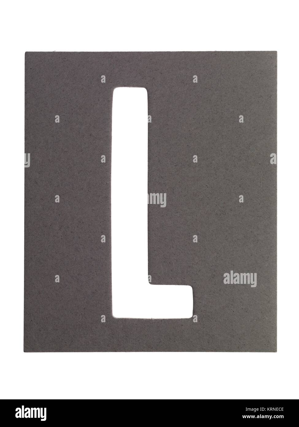 Découper la lettre l Banque D'Images