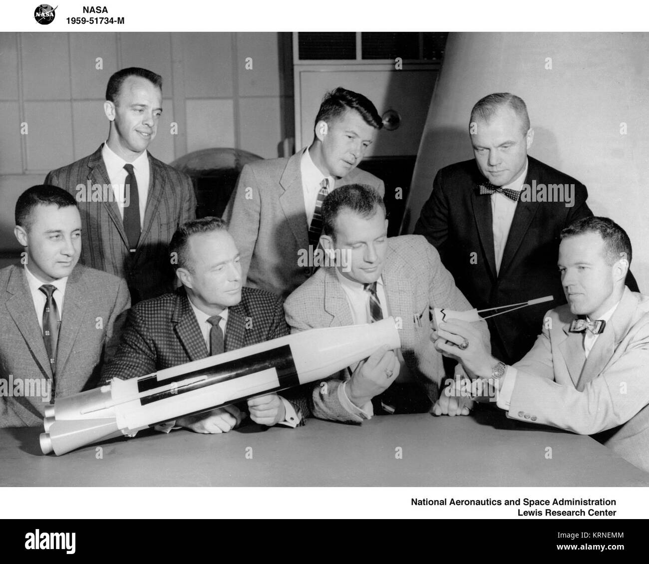 Mercury-Mercury Seven-Astronauts Projet Banque D'Images