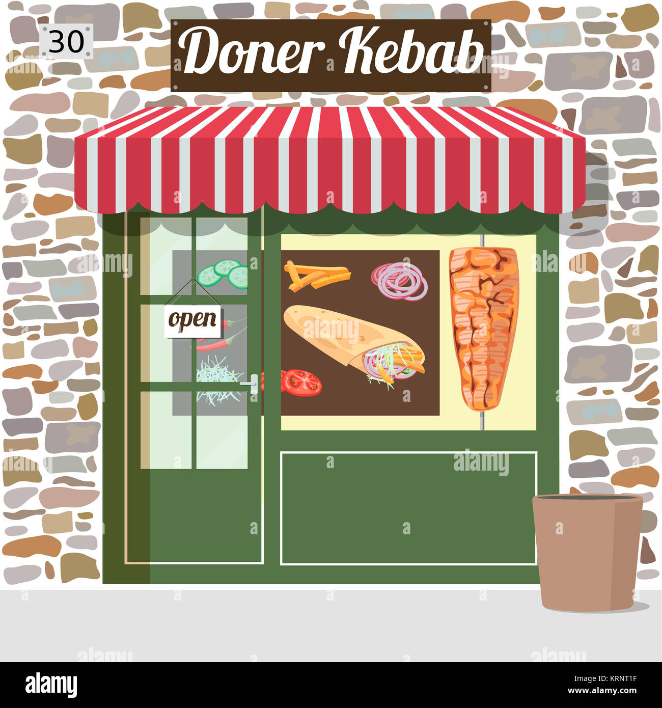 Döner Kebab fast food cafe Banque D'Images