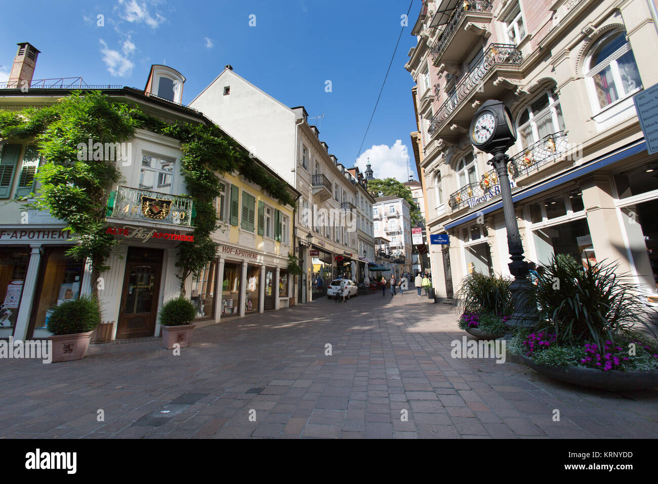 Ville de Baden-Baden, Allemagne. Vue pittoresque sur les boutiques à la  jonction de Lange Str et Gernsbacher Str Photo Stock - Alamy