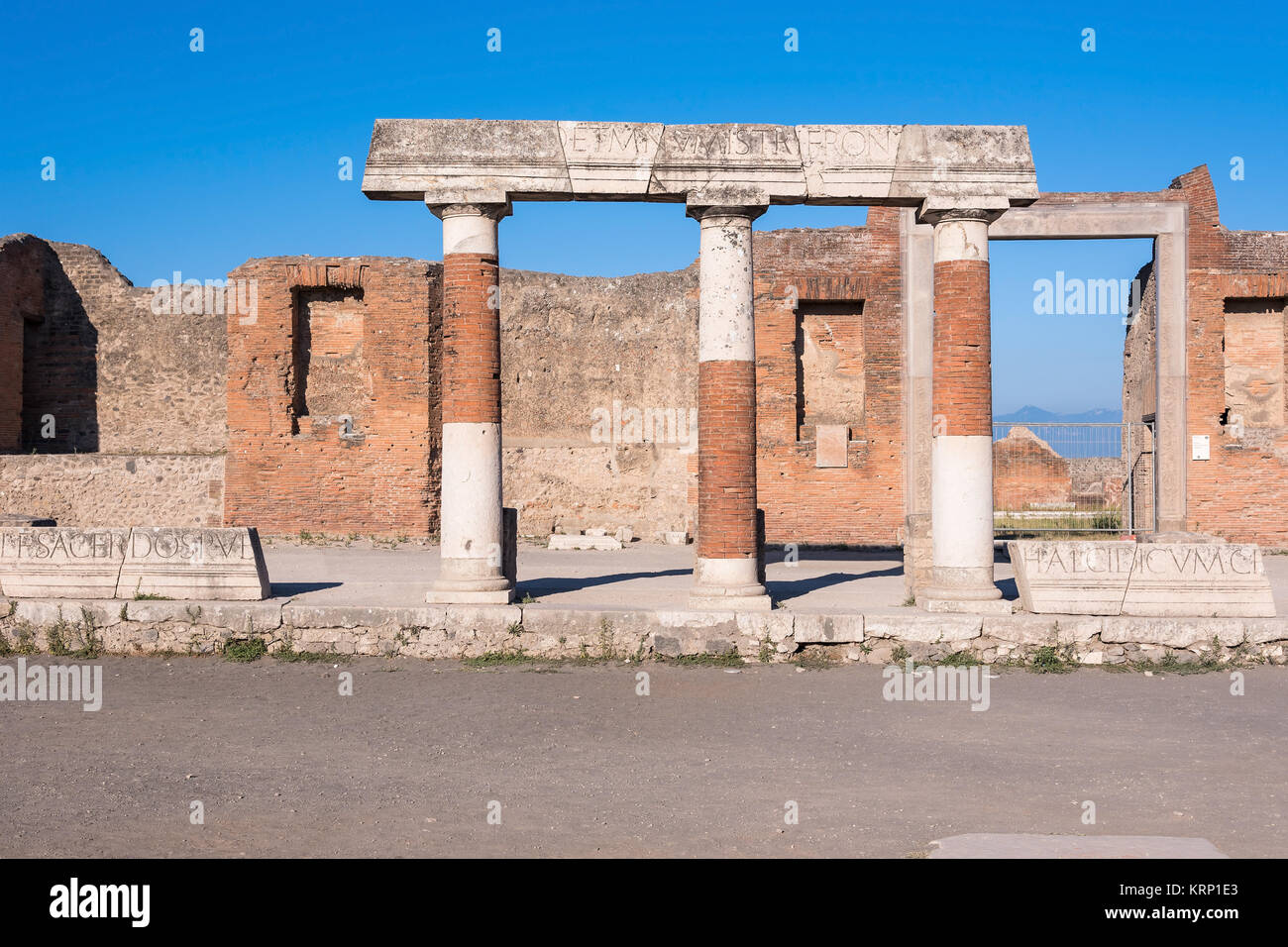 Ruines de Pompéi, l'ancienne ville romaine Banque D'Images