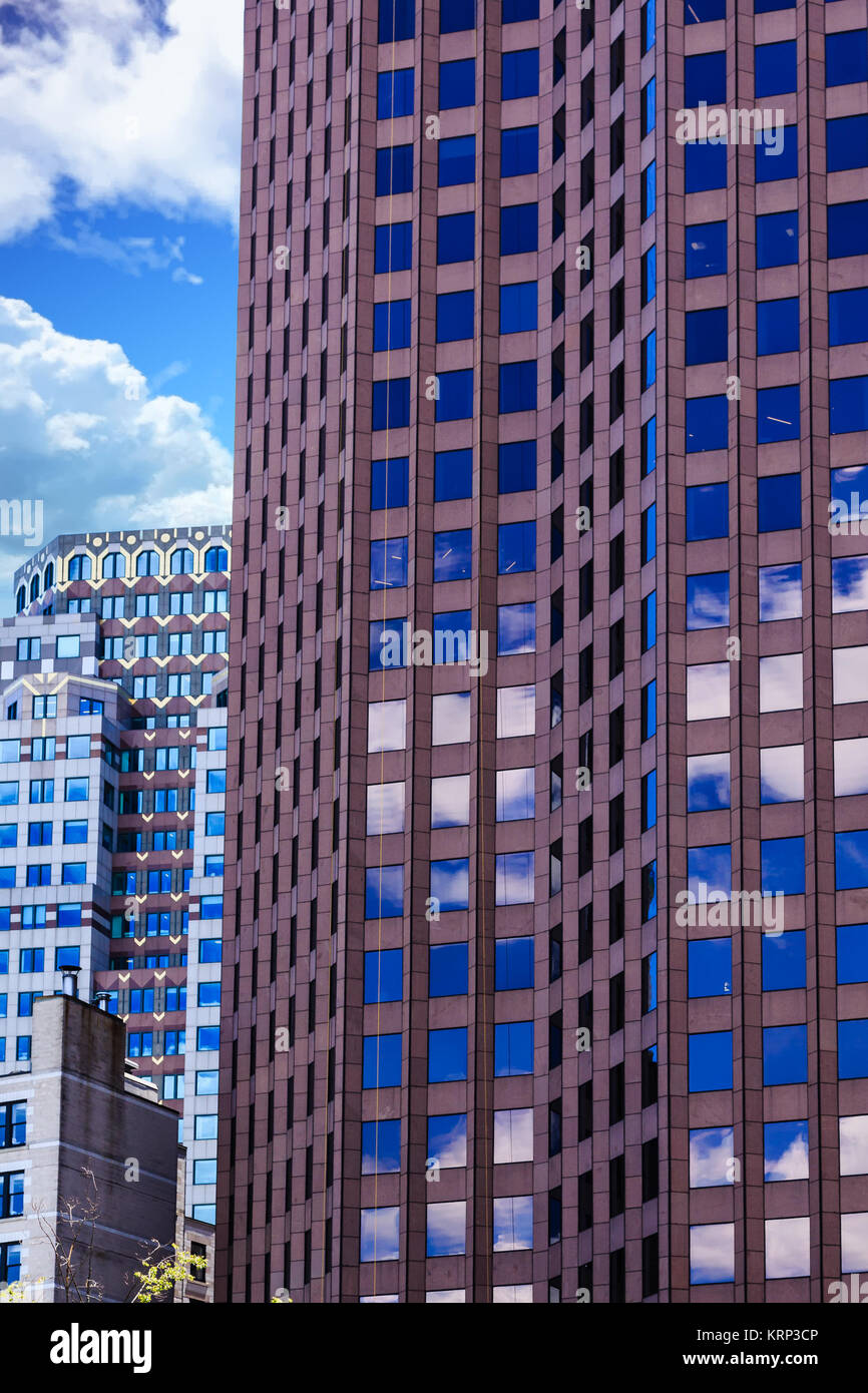 Tours de bureaux modernes dans l'horizon de Boston, Massachussets Banque D'Images
