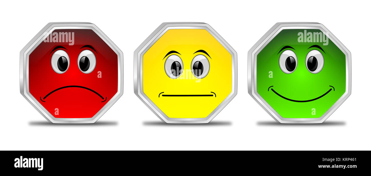 Boutons de vote coloré - 3D illustration Banque D'Images