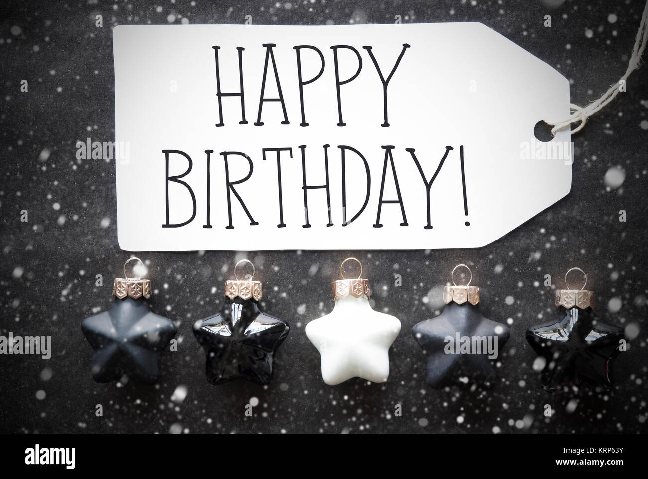 L Etiquette Avec Un Texte Anglais Joyeux Anniversaire Arbre De Noel Noir Et Blanc Sur Fond Noir Boules De Papier Avec Des Flocons De Neige Decoration De Noel Ou La Texture Voir Mise L Etiquette Avec Un Texte Anglais Joyeux Anniversaire Arbre De Noel Noir Et Blanc Sur Fond Noir Boules De Papier Avec Des Flocons De Neige Decoration De Noel Ou La Texture Voir Mise