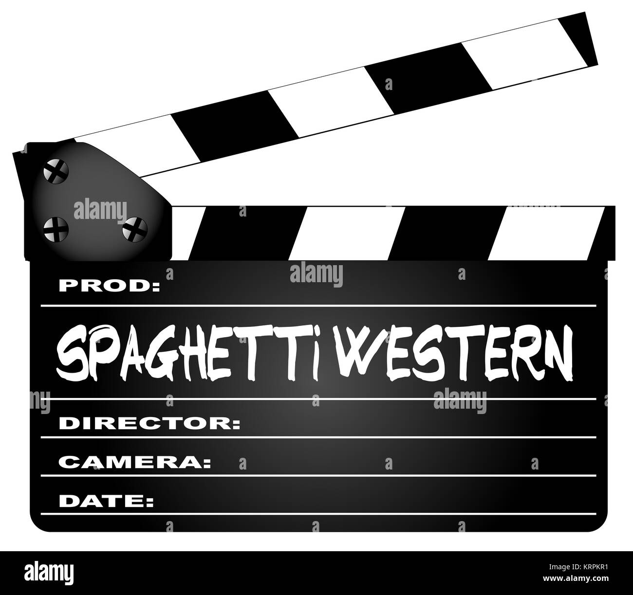 Western Spaghetti Cinéma Clapperboard Banque D'Images