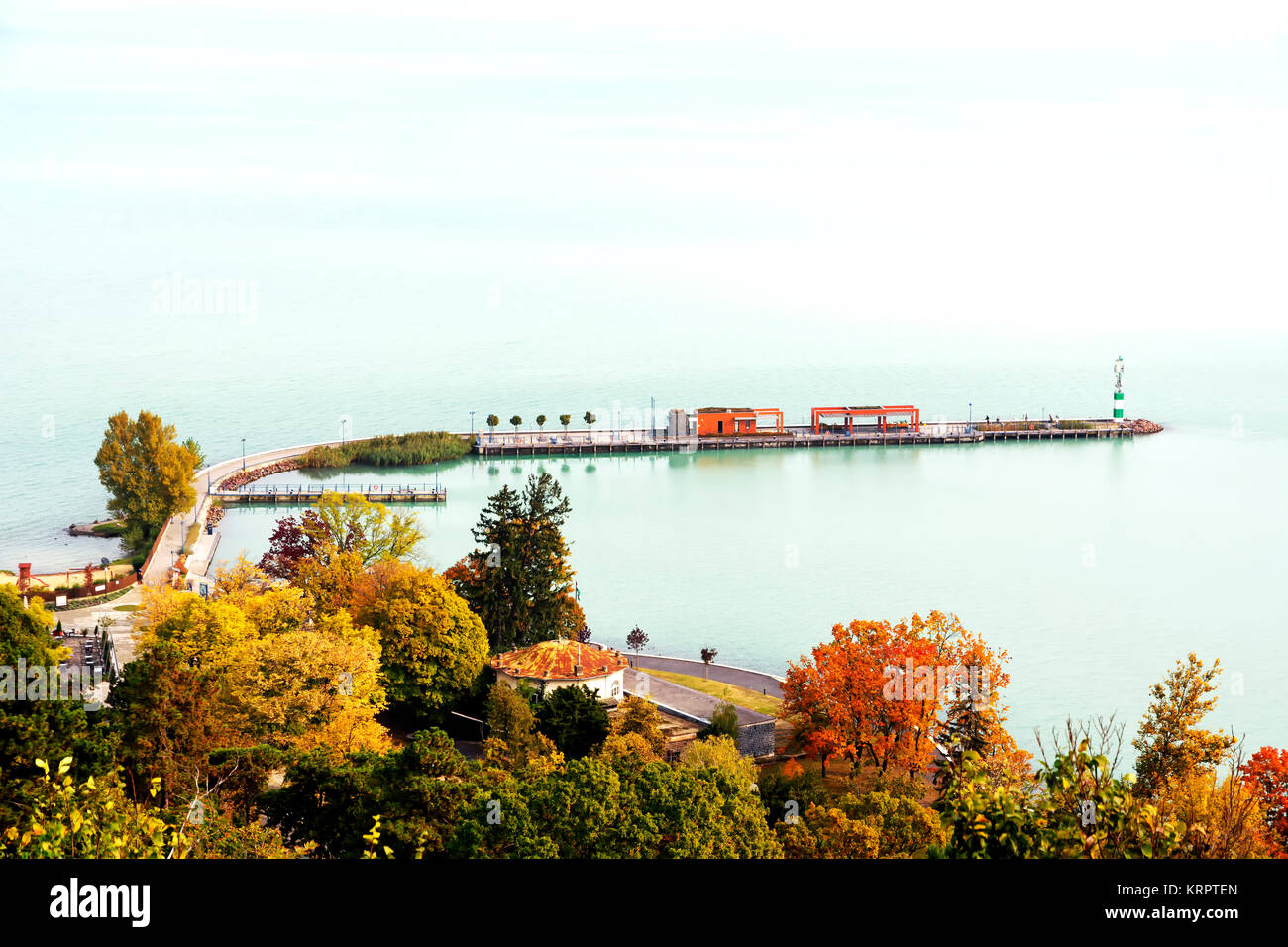 Paysage du lac Balaton, Tihany en Hongrie Banque D'Images