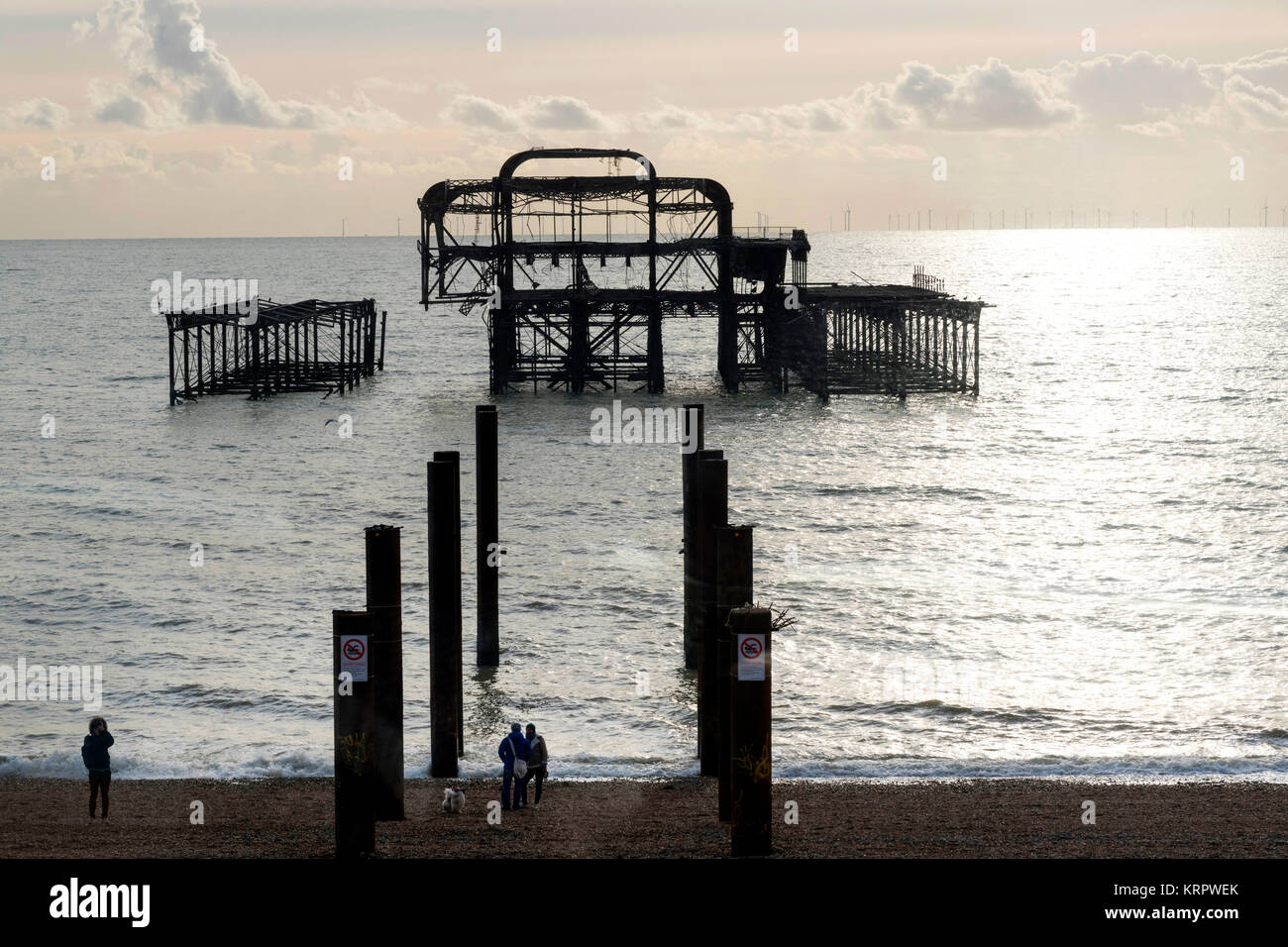 Jetée de l'Ouest, Brighton, Angleterre Banque D'Images