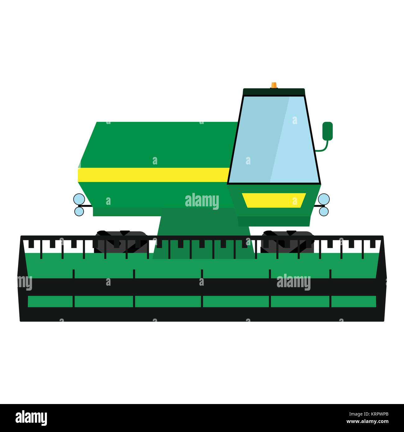 L'ensileuse vert obsolètes sur fond blanc Illustration de Vecteur