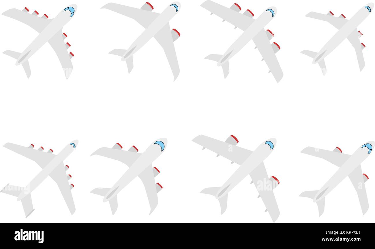 Vector set d'avion différents symboles. Tous les objets vectoriels sont isolés Illustration de Vecteur