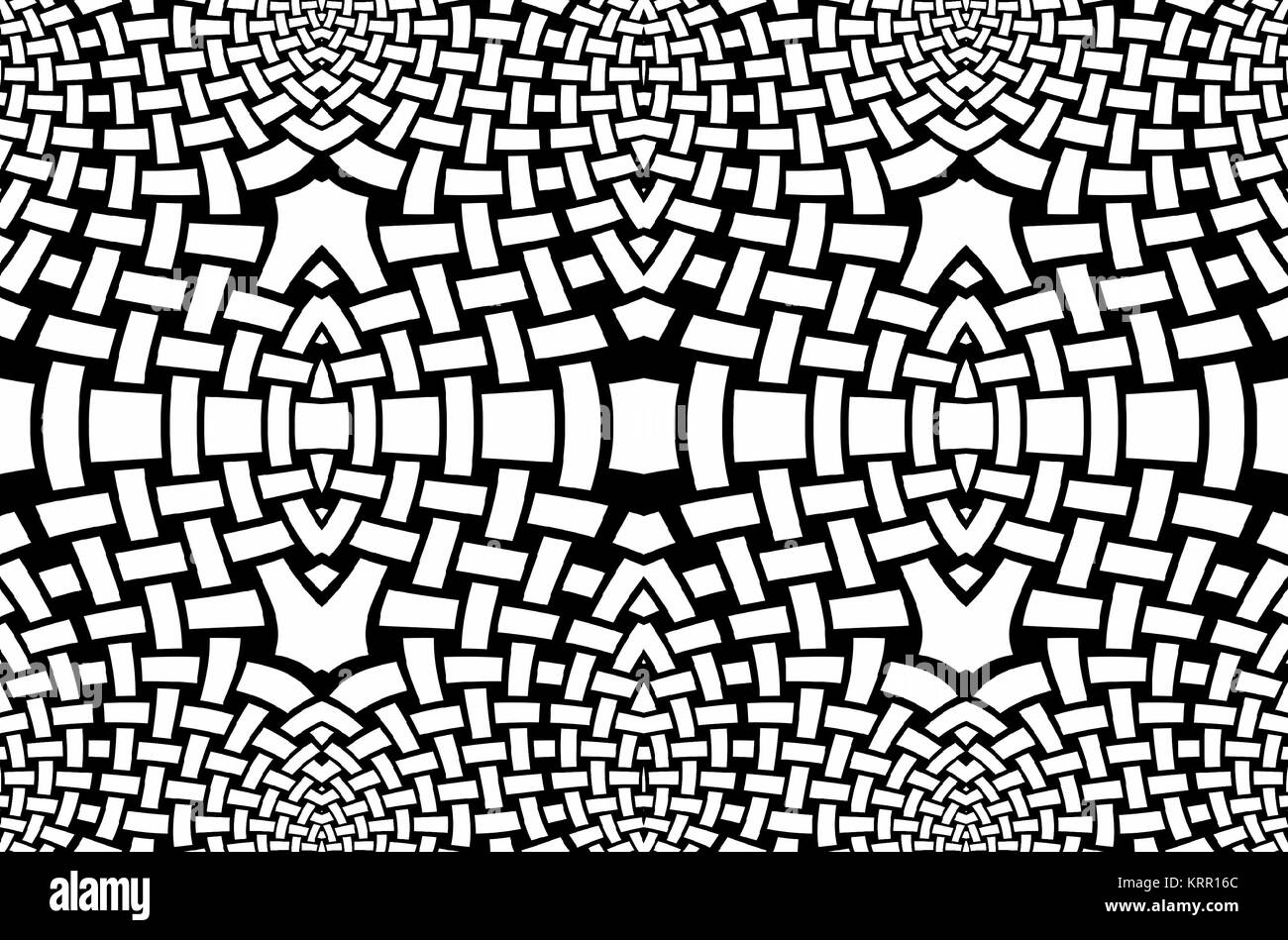 Abstract background transparent géométrique. Modèle régulier ellipses noir et blanc, à colorier. Banque D'Images