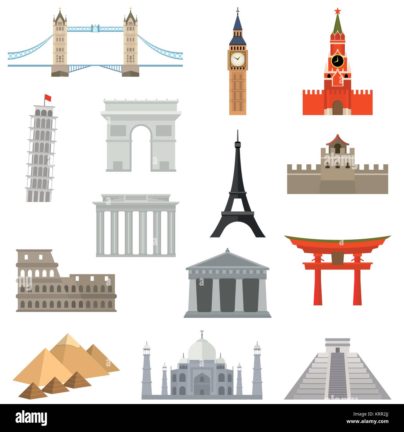 Pays du monde logo vector modèle. L'architecture, l'icône du repère ou un monument. Illustration de Vecteur