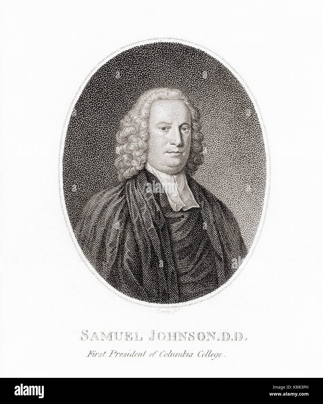 Samuel Johnson, 1696 - 1772, l'ecclésiastique coloniale américaine, éducateur et encyclopédiste. Premier président de la King's College, maintenant l'université de Columbia. Banque D'Images