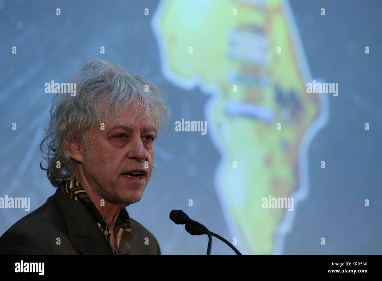 Sir Bob Geldof à la Bibliothèque nationale d'Irlande, il a annoncé que l'aide de bande Trust fait don de ses archives à l'INT. Photo date : mercredi 20 décembre 2017. Voir PA histoire IRISH Geldof. Crédit photo doit se lire : Brian Lawless/PA Wire Banque D'Images
