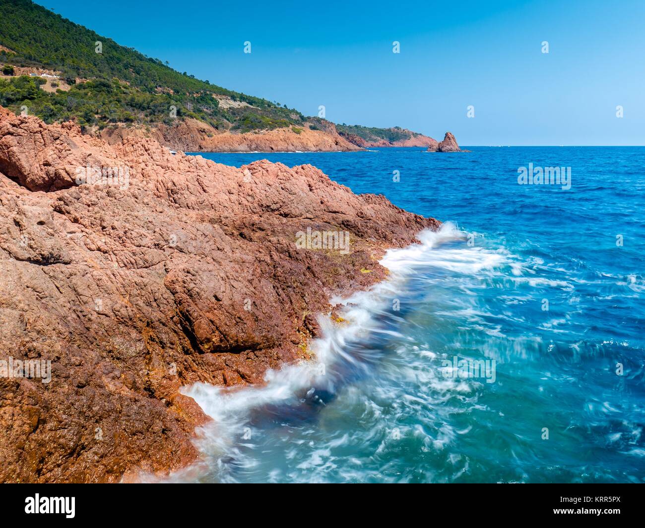 Les roches rouges de l'Esterel Banque D'Images