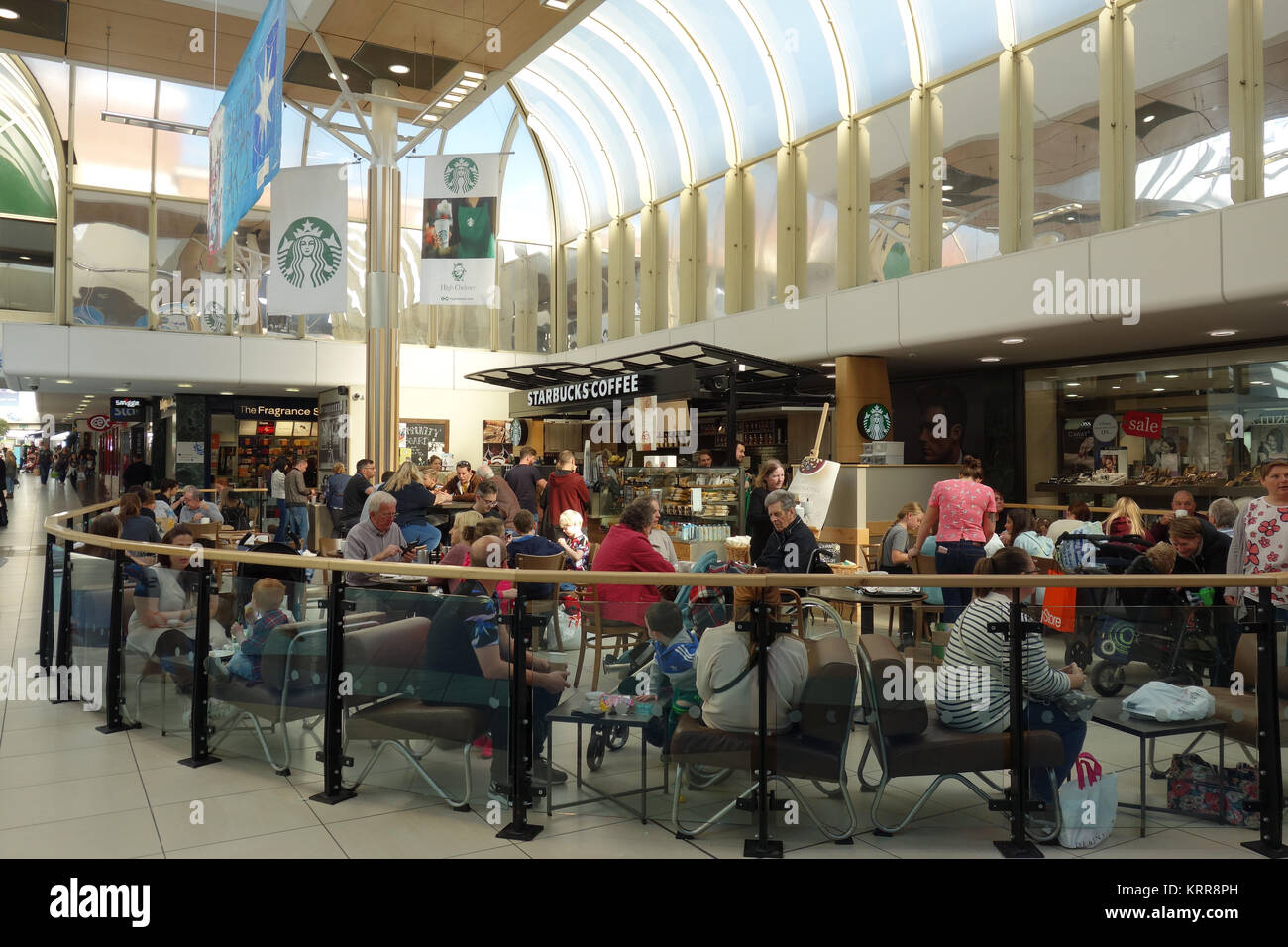 Starbucks, High Chelmer shopping centre, Chelmsford, Essex, UK Banque D'Images