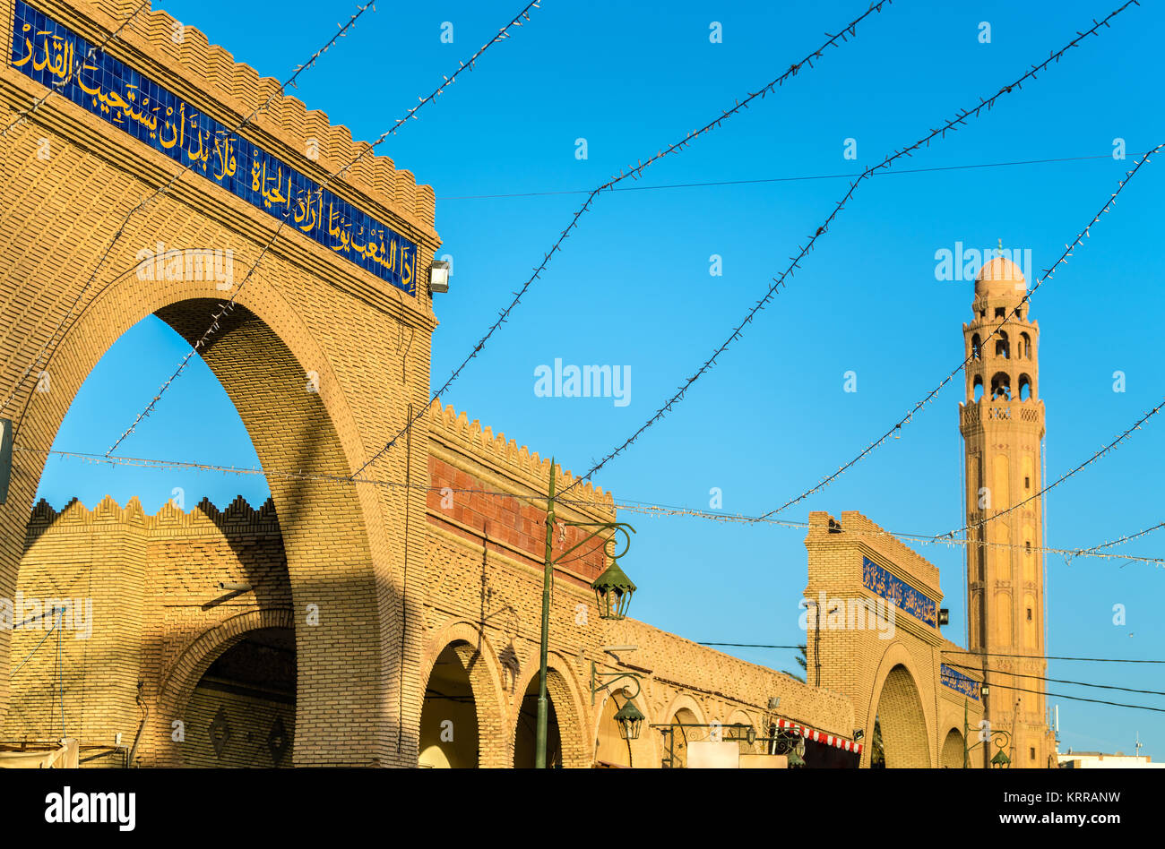 Bâtiments dans la Médina de Tozeur, Tunisie. L'Afrique du Nord Banque D'Images