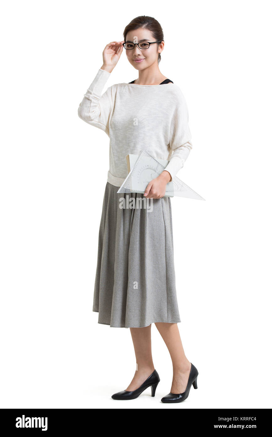 Portrait of smiling female teacher Banque D'Images