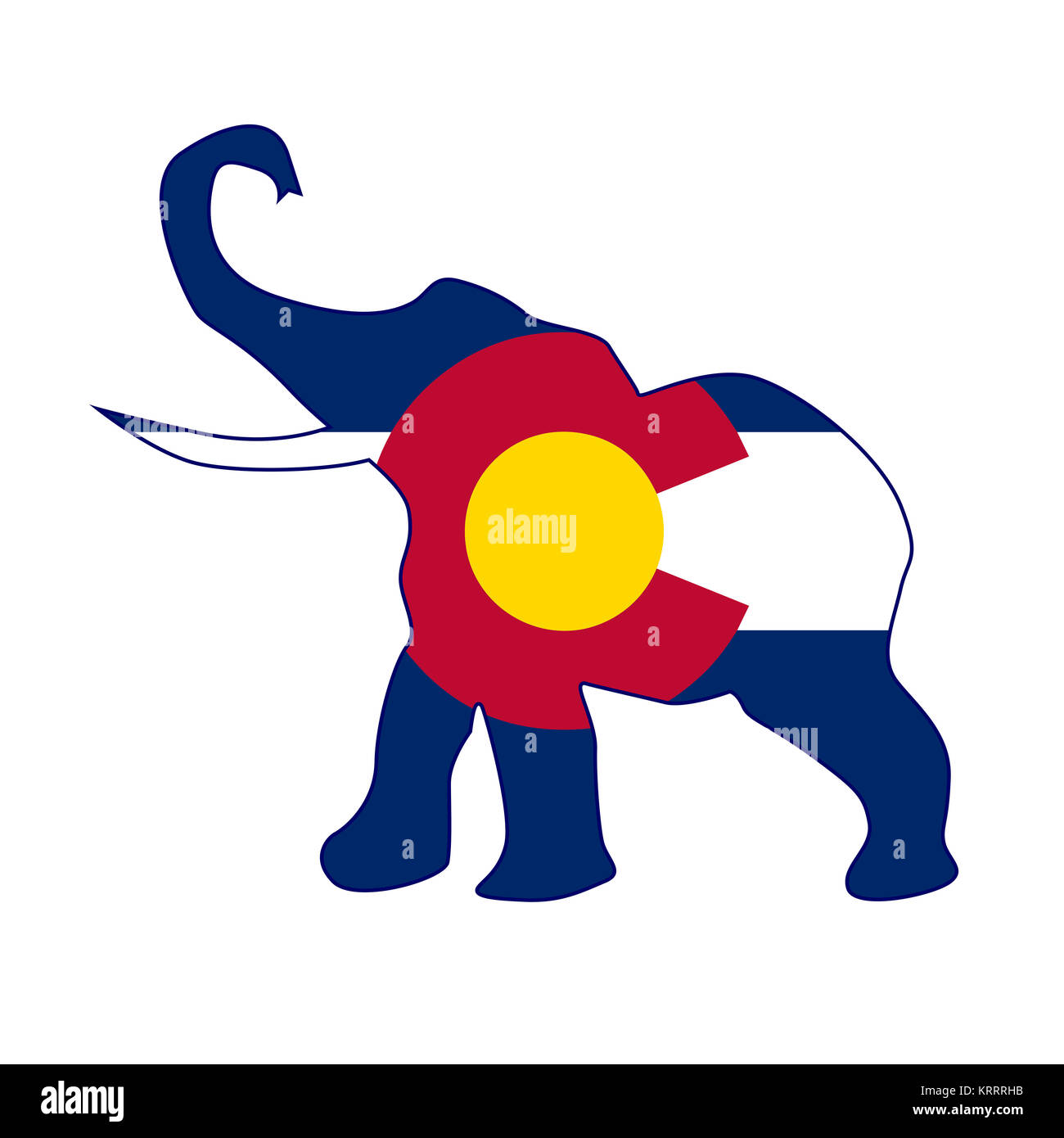 Drapeau de l'éléphant Républicain du Colorado Banque D'Images