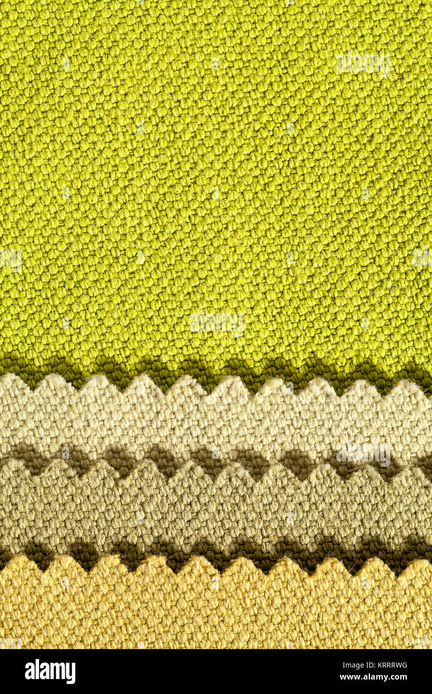 Composition de bandes de couleurs de tissu de coton dentelée Banque D'Images
