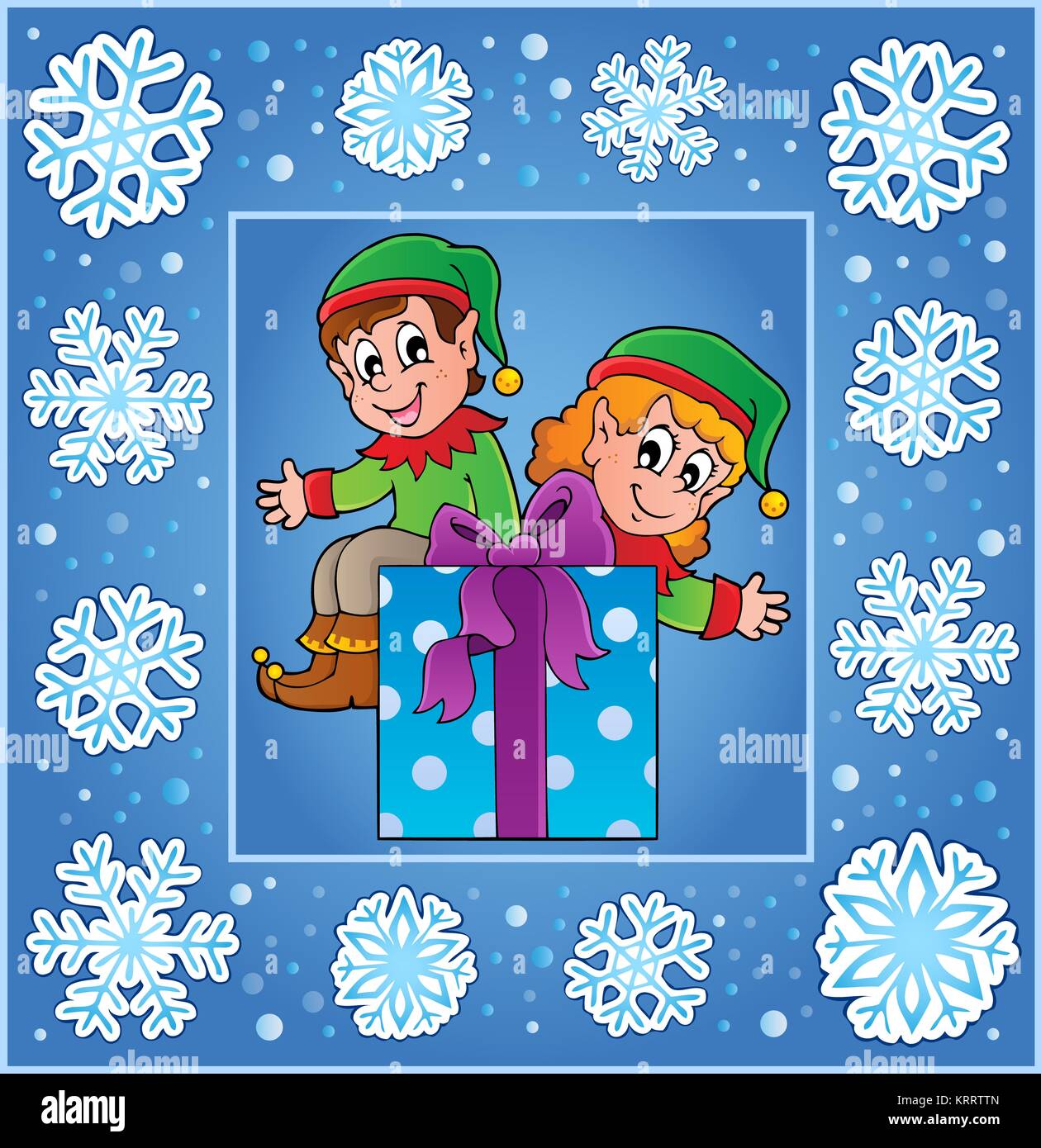 Carte de vœux 2 décoration de Noël Banque D'Images