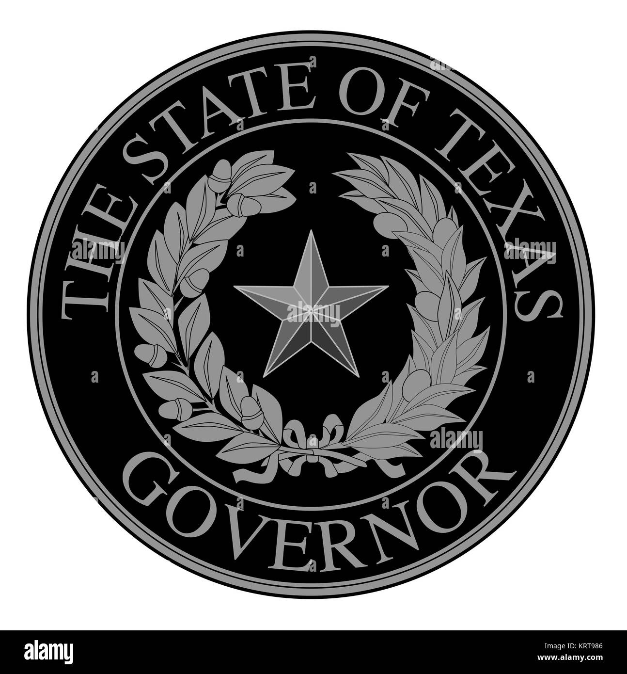 Gouverneur de l'État du Texas Seal Banque D'Images