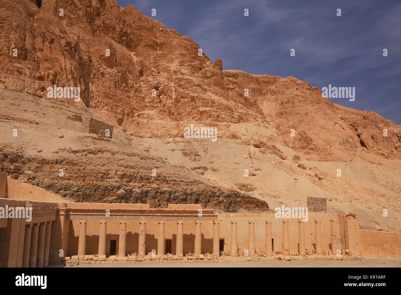 Ram des statues du temple de Karnak, Louxor, Egypte. UNESCO World Heritage site. Banque D'Images