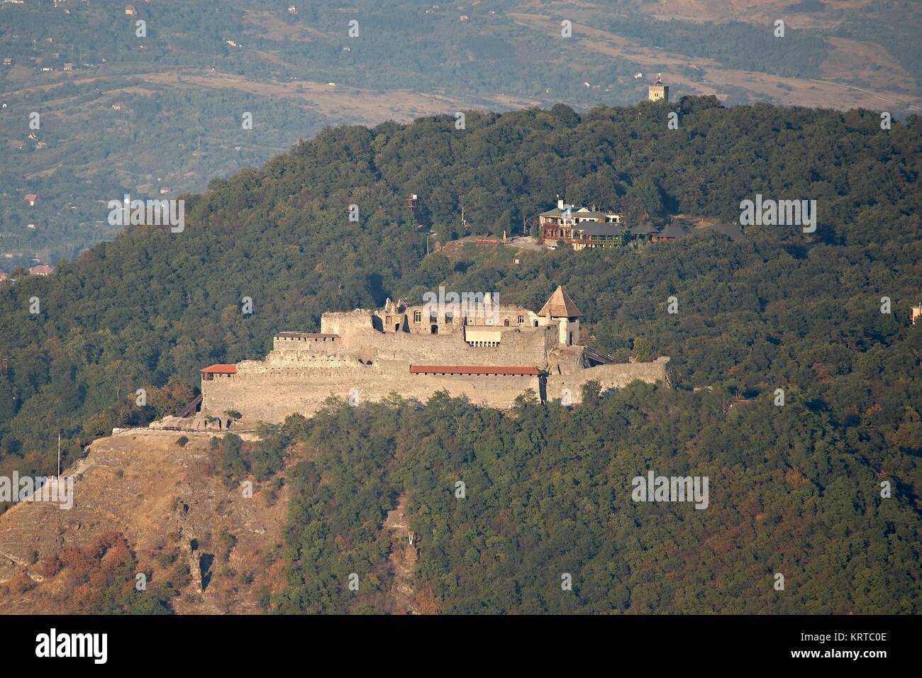 La colline du Château Médiéval Banque D'Images