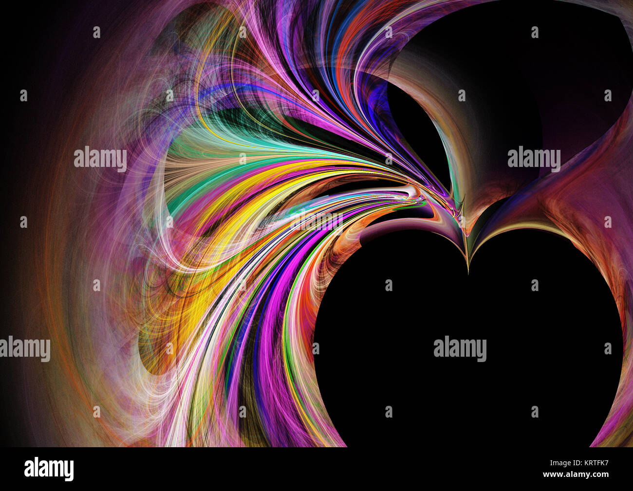 Flamme fractale, abstract digital image Banque D'Images