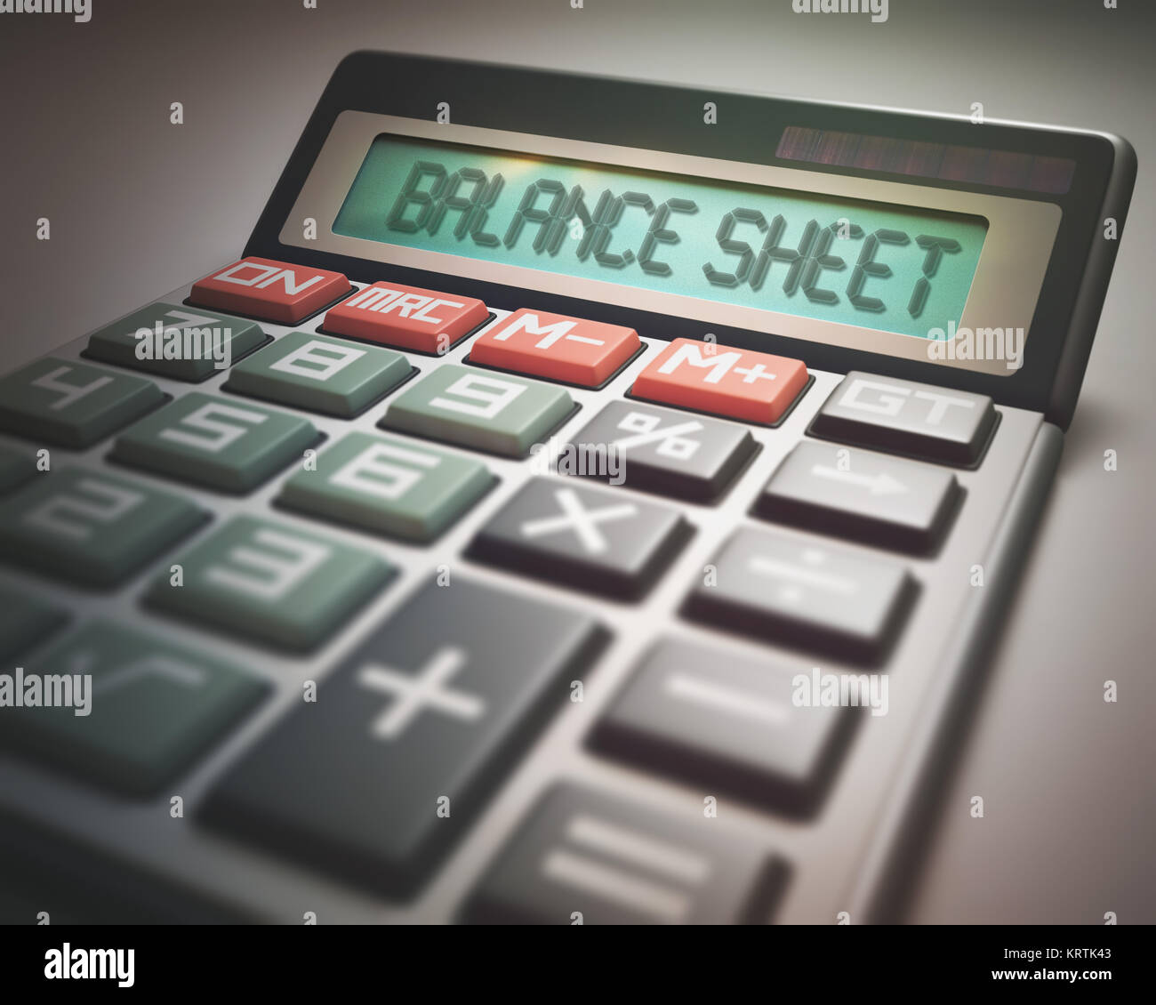 Calculatrice du bilan Banque D'Images