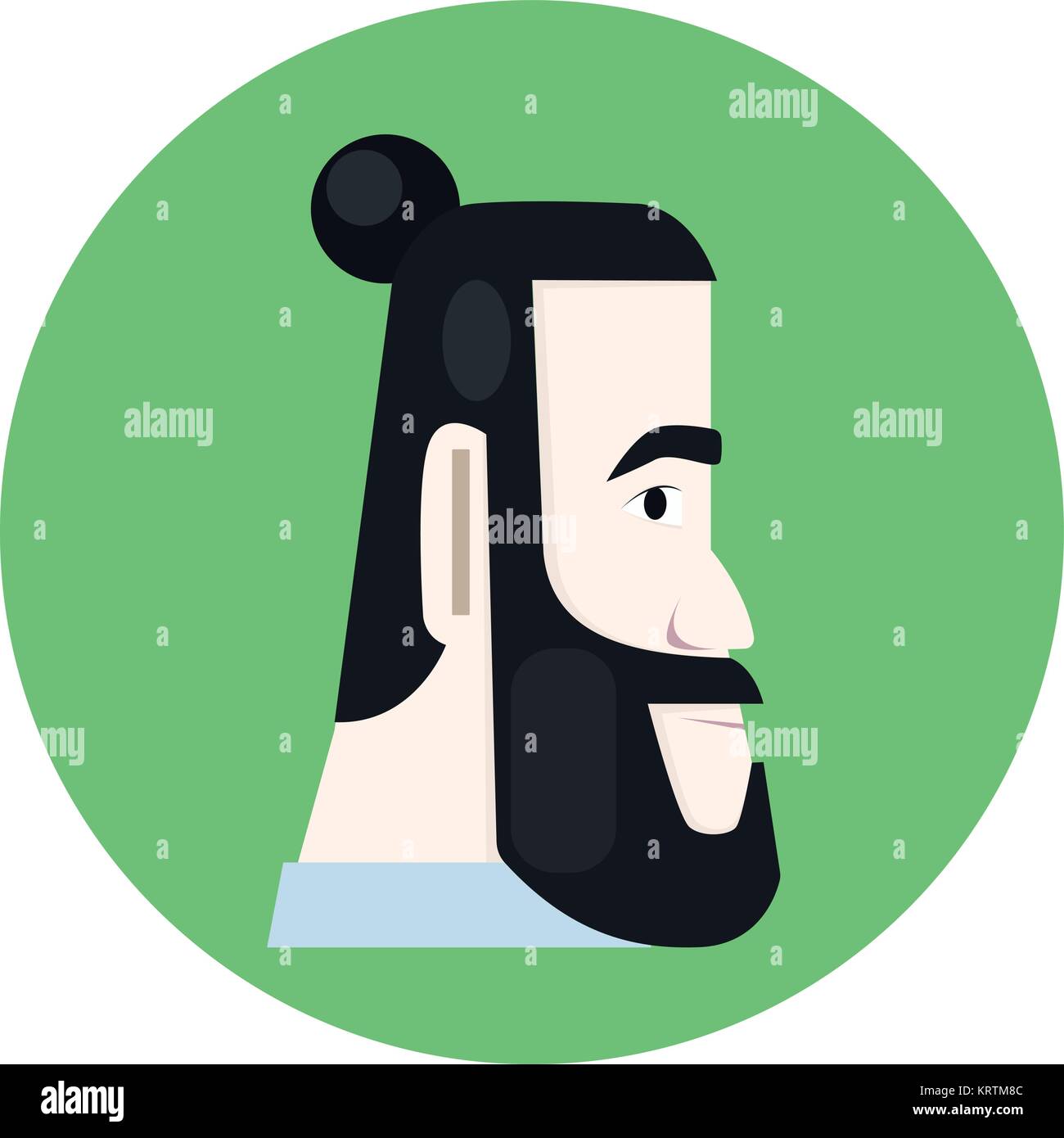 Homme à barbe Illustration de Vecteur