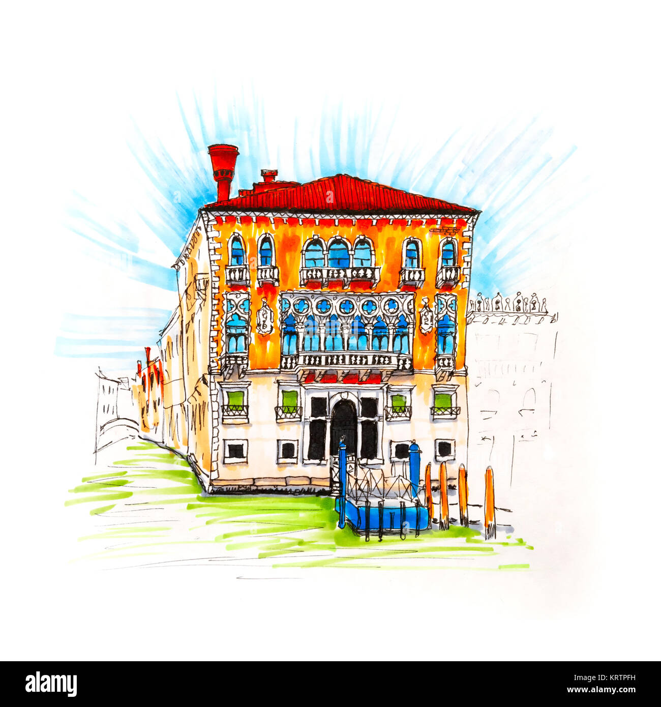 Palais sur le Grand Canal à Venise, Italie Banque D'Images