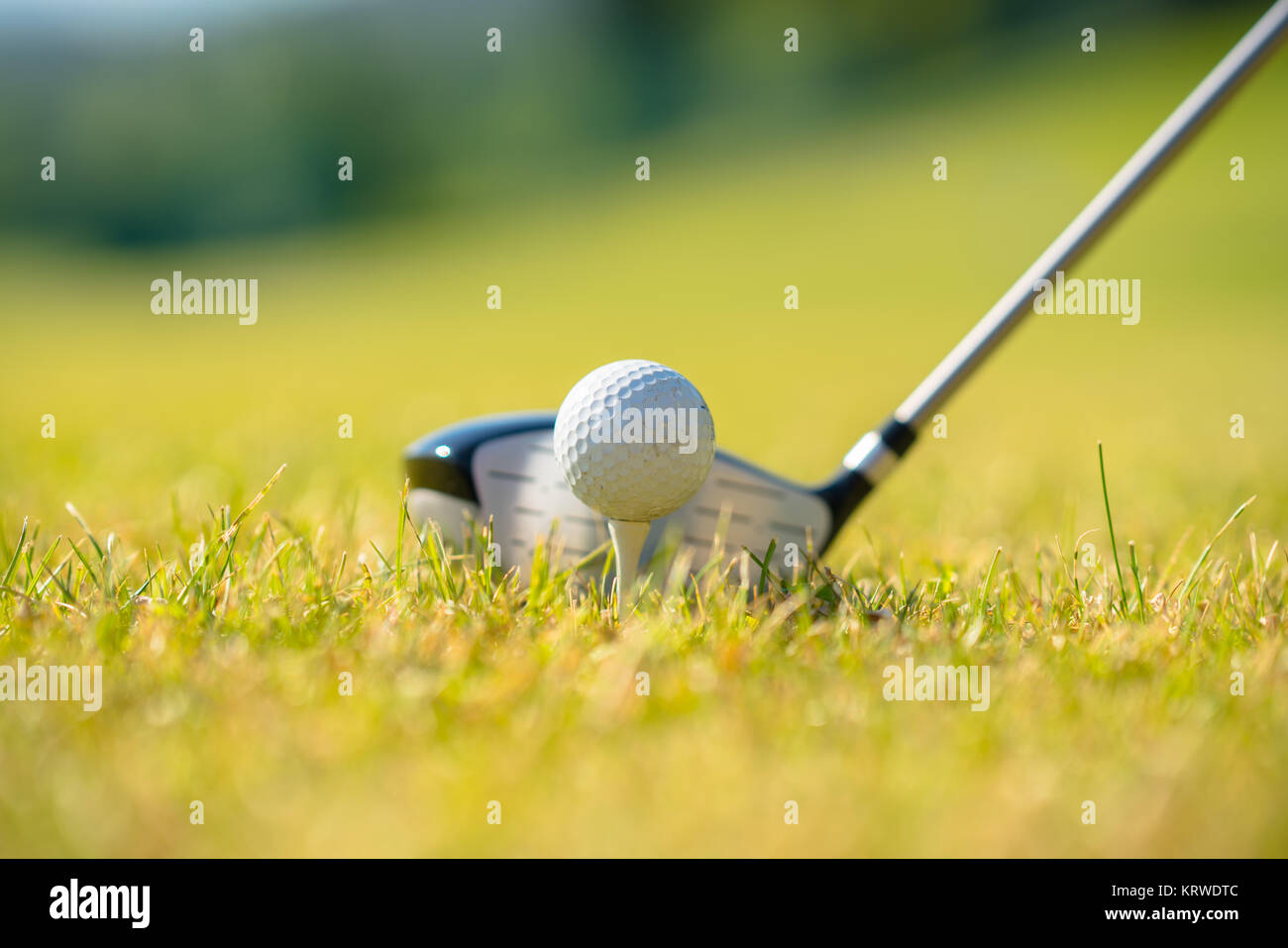 Man Playing Golf Banque D'Images