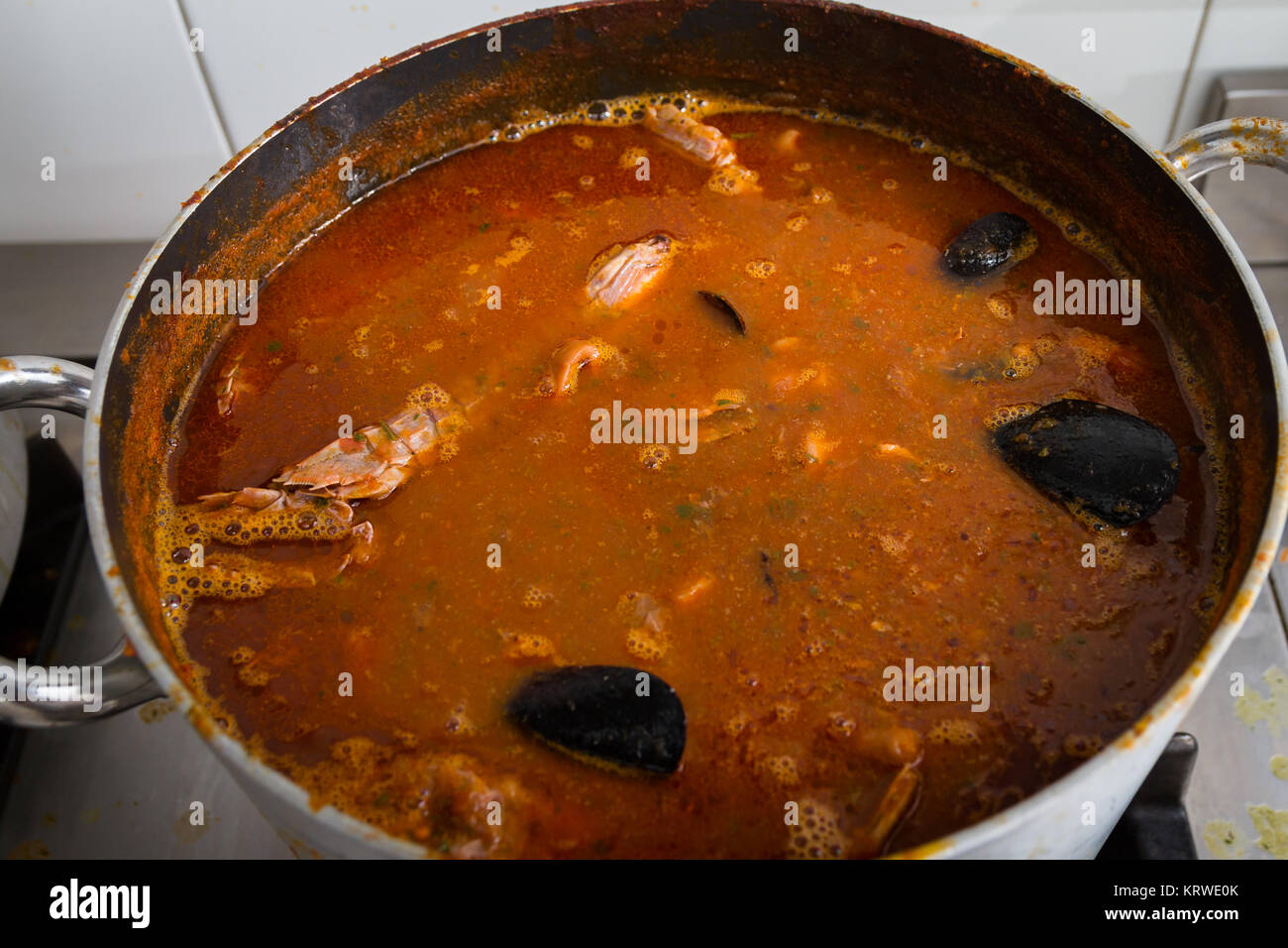 La soupe de poisson, soupe de poissons Banque D'Images