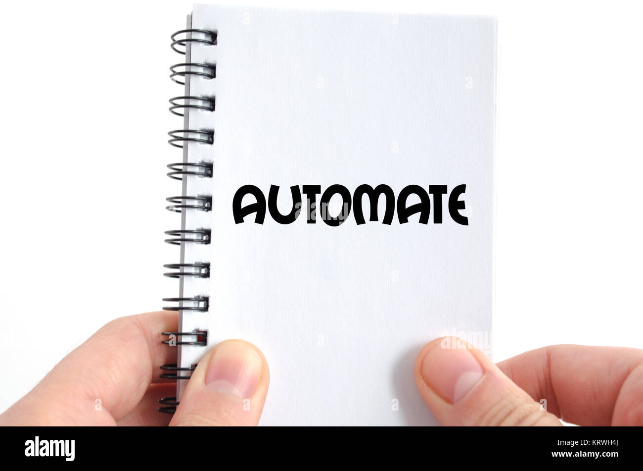 Automatiser la notion de texte Banque D'Images